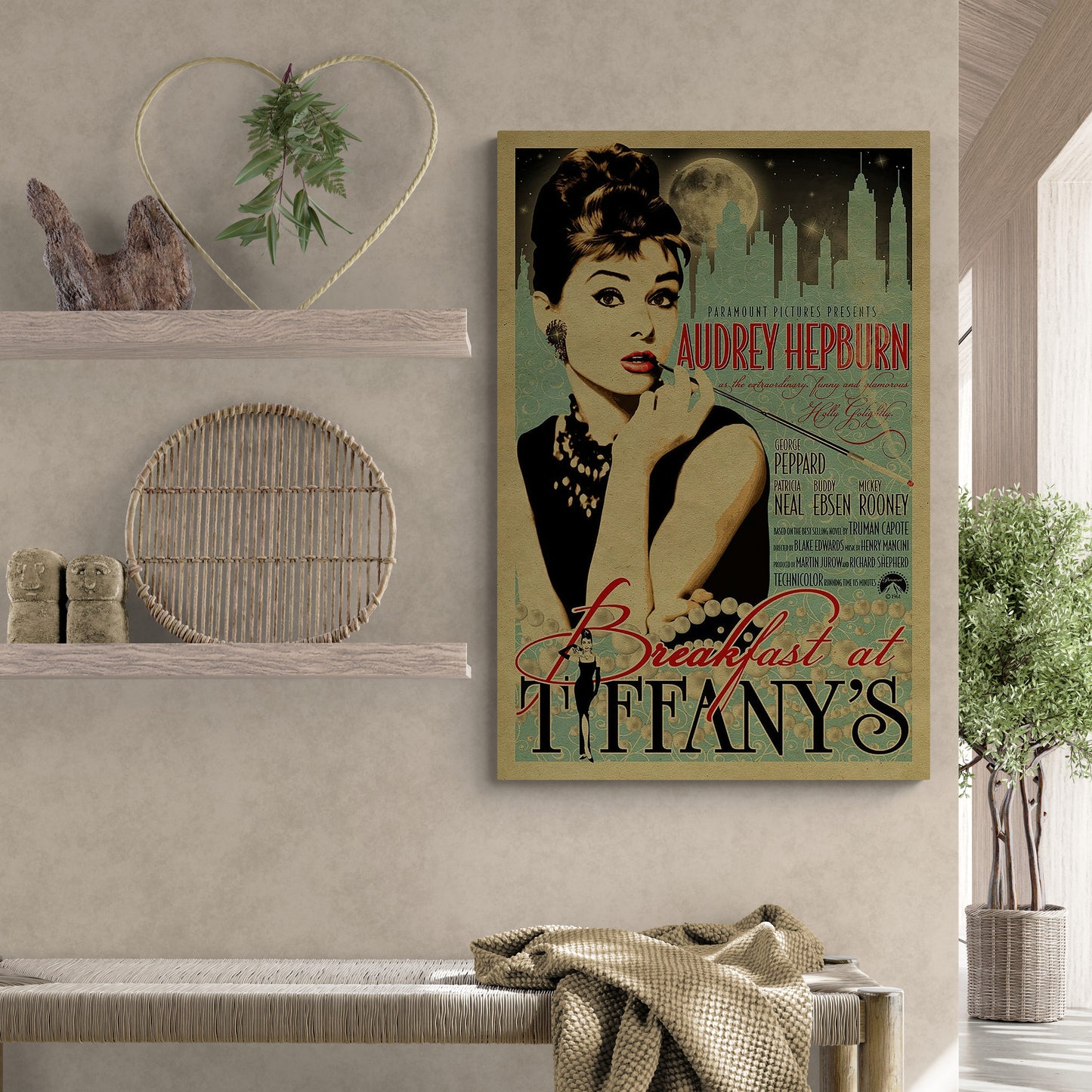 Audrey Hepburn Breakfast at Tiffany's Canvas Art