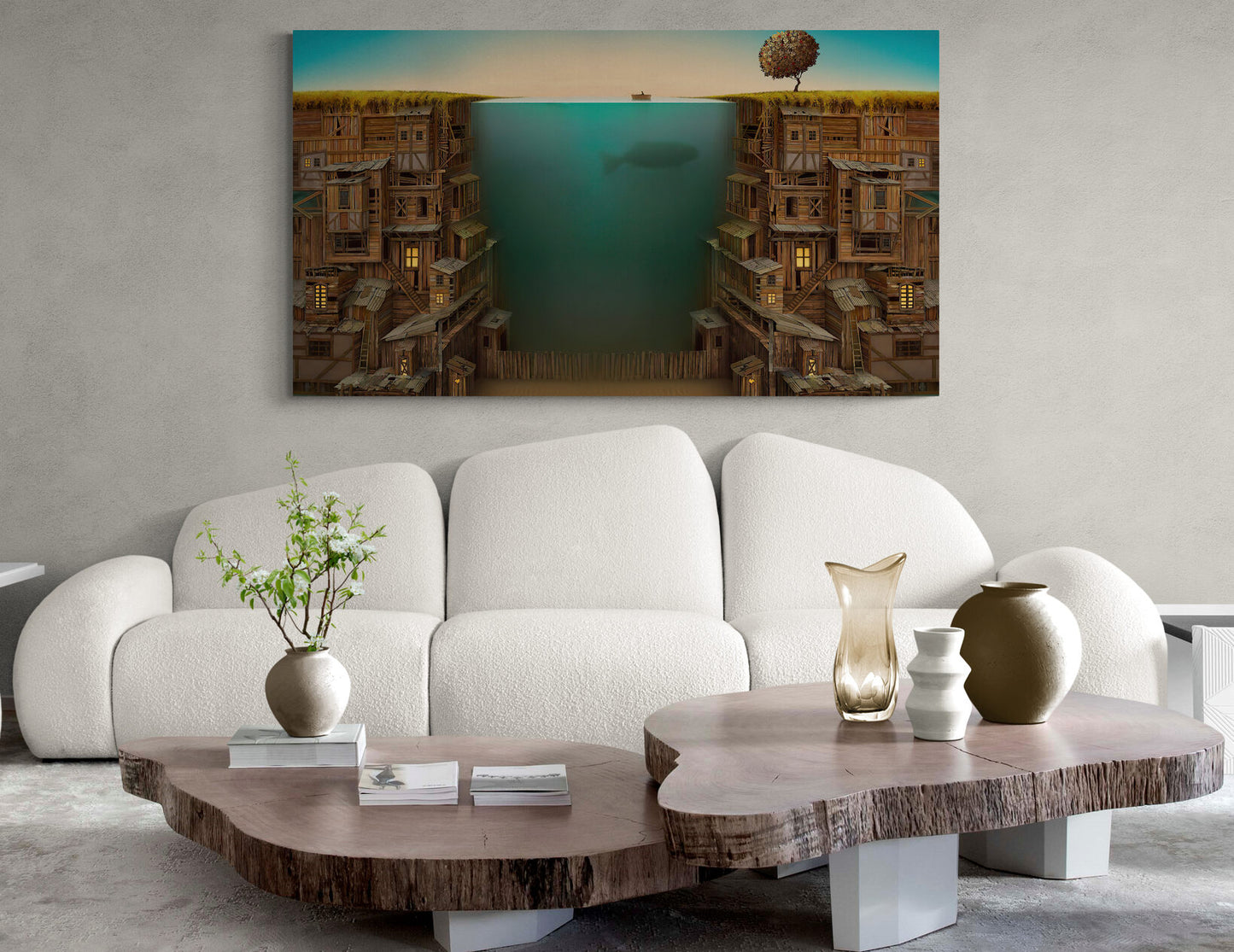 Surreal City Canvas Print Art
