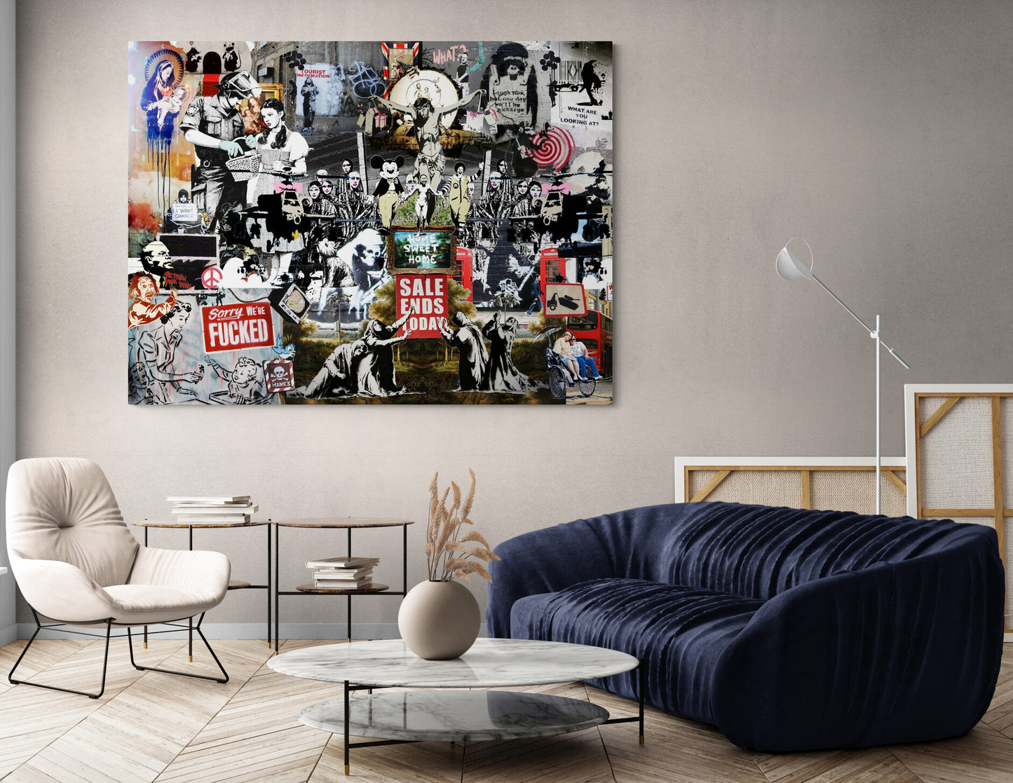 Banksy Collage Art Canvas