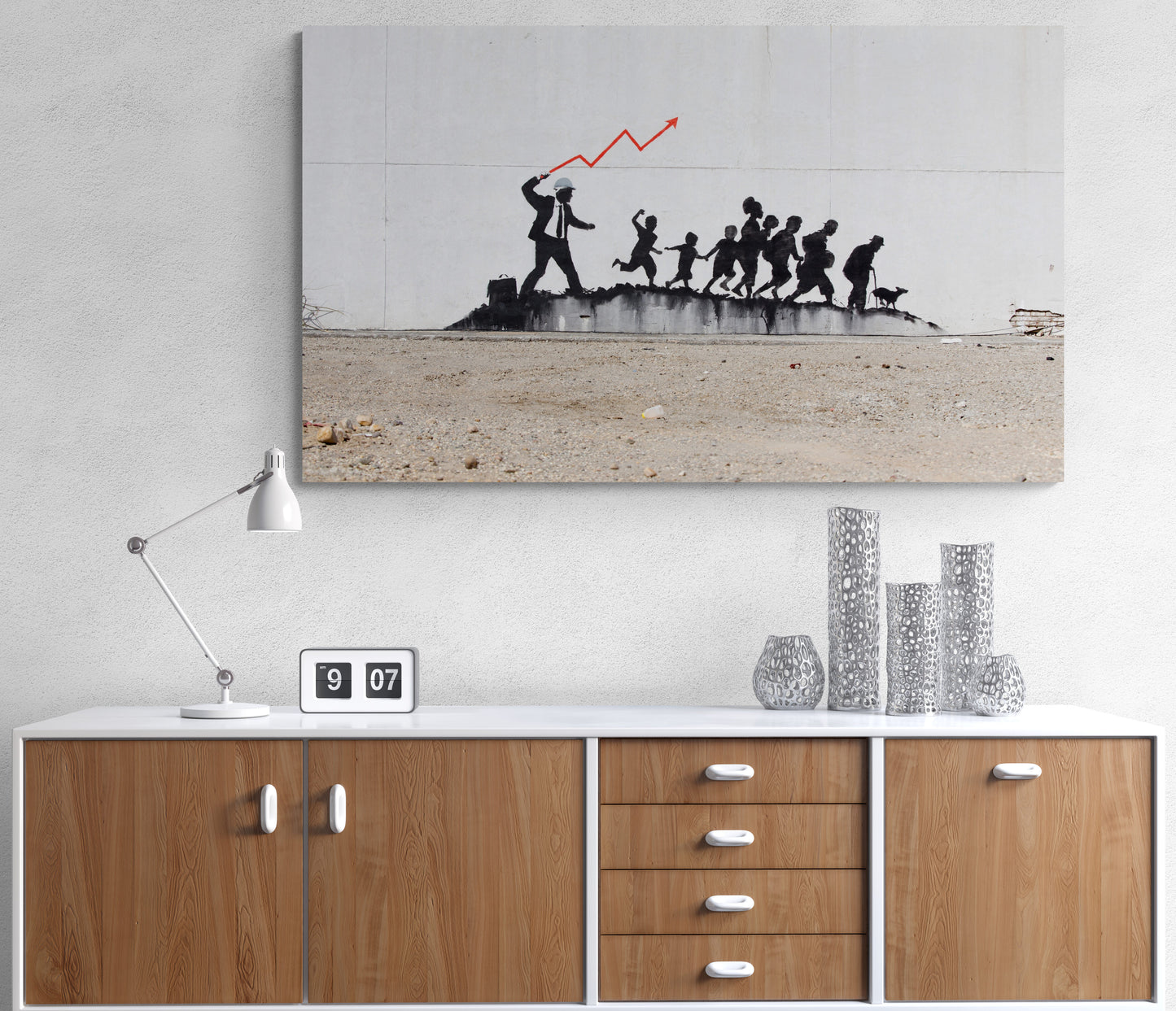 Banksy Capitalism Stockmarket Art Canvas