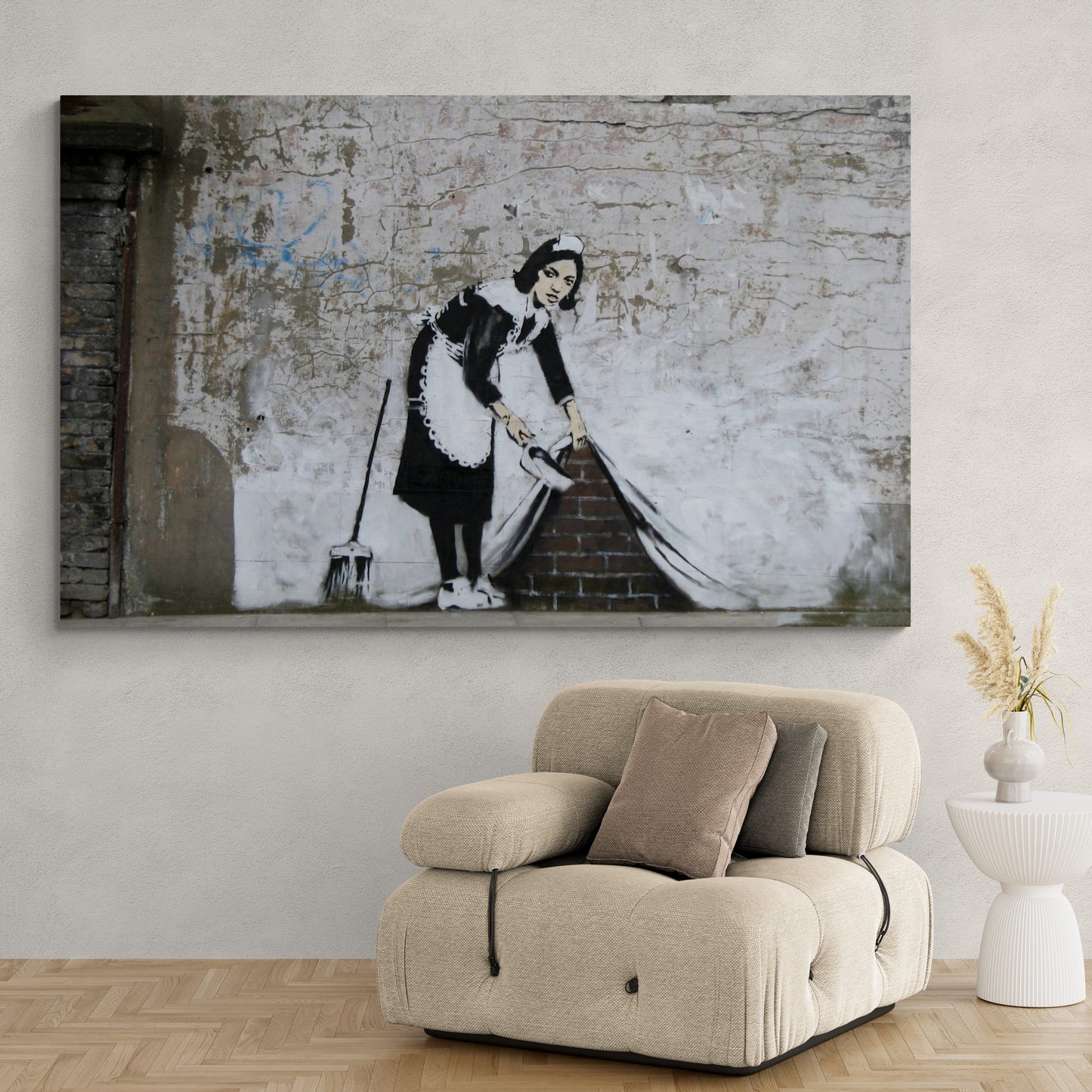 Banksy Maid Girl Art Canvas