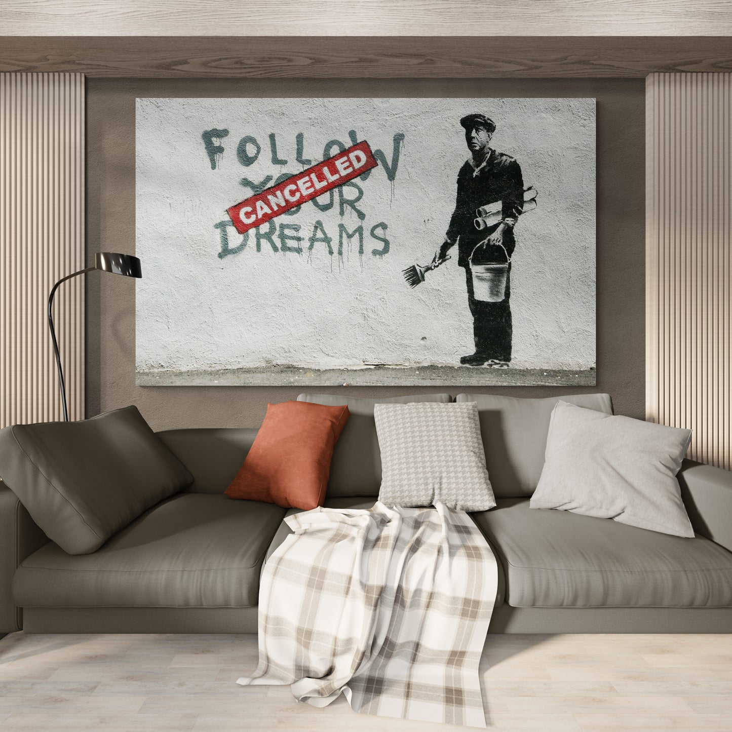 Banksy Follow Your Dreams Cancelled Art Canvas