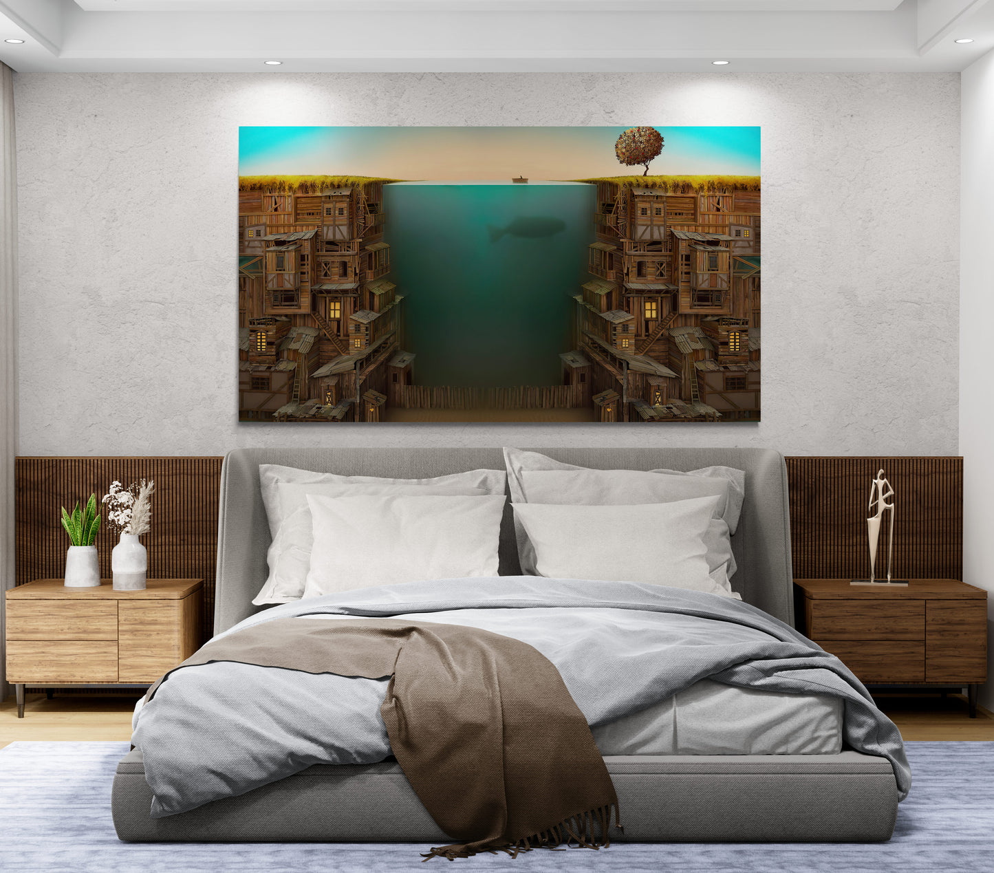 Surreal City Canvas Print Art