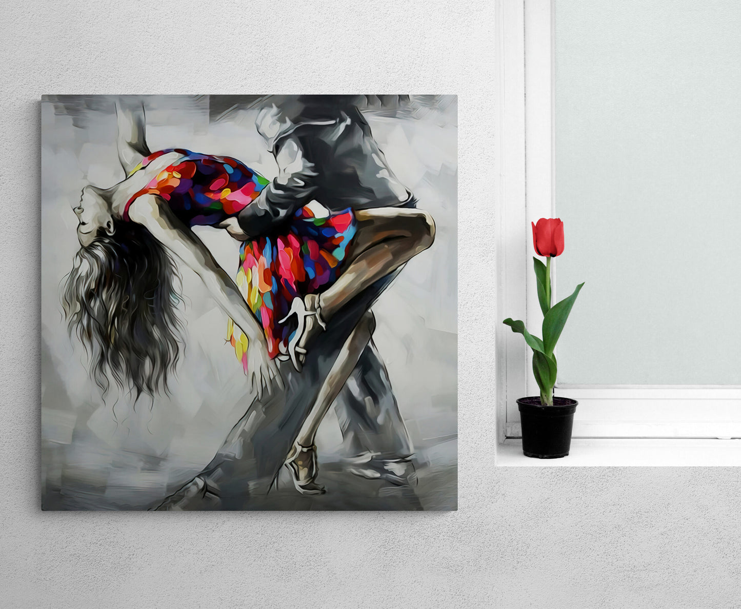 Tango Dancer Couple Modern Wall Decor