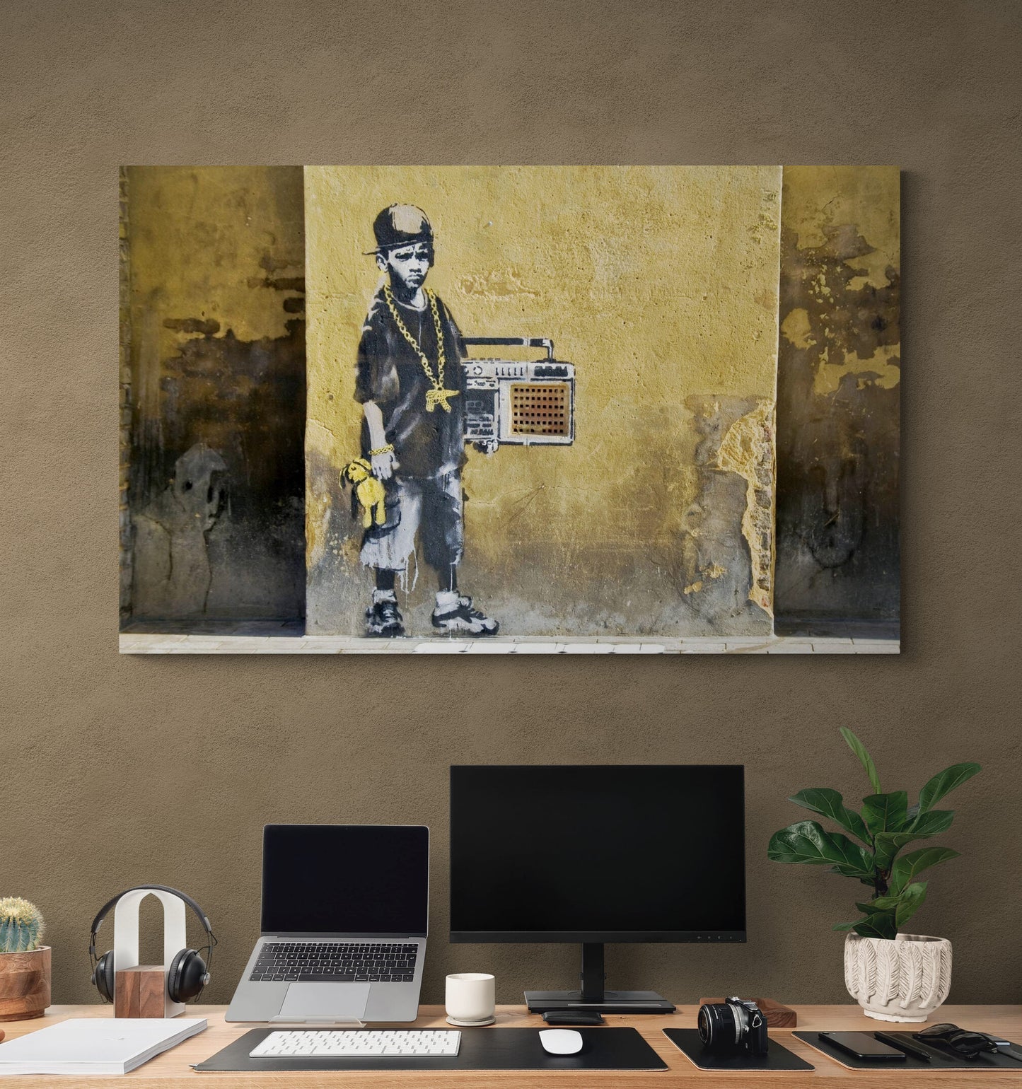Banksy Hip Hop Boy Art Canvas