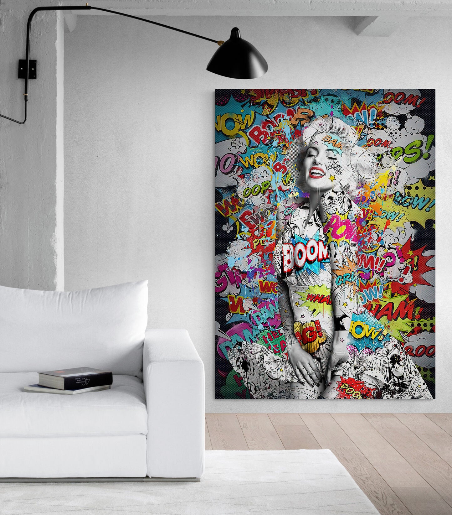 Marilyn Monroe Graffiti Canvas Art