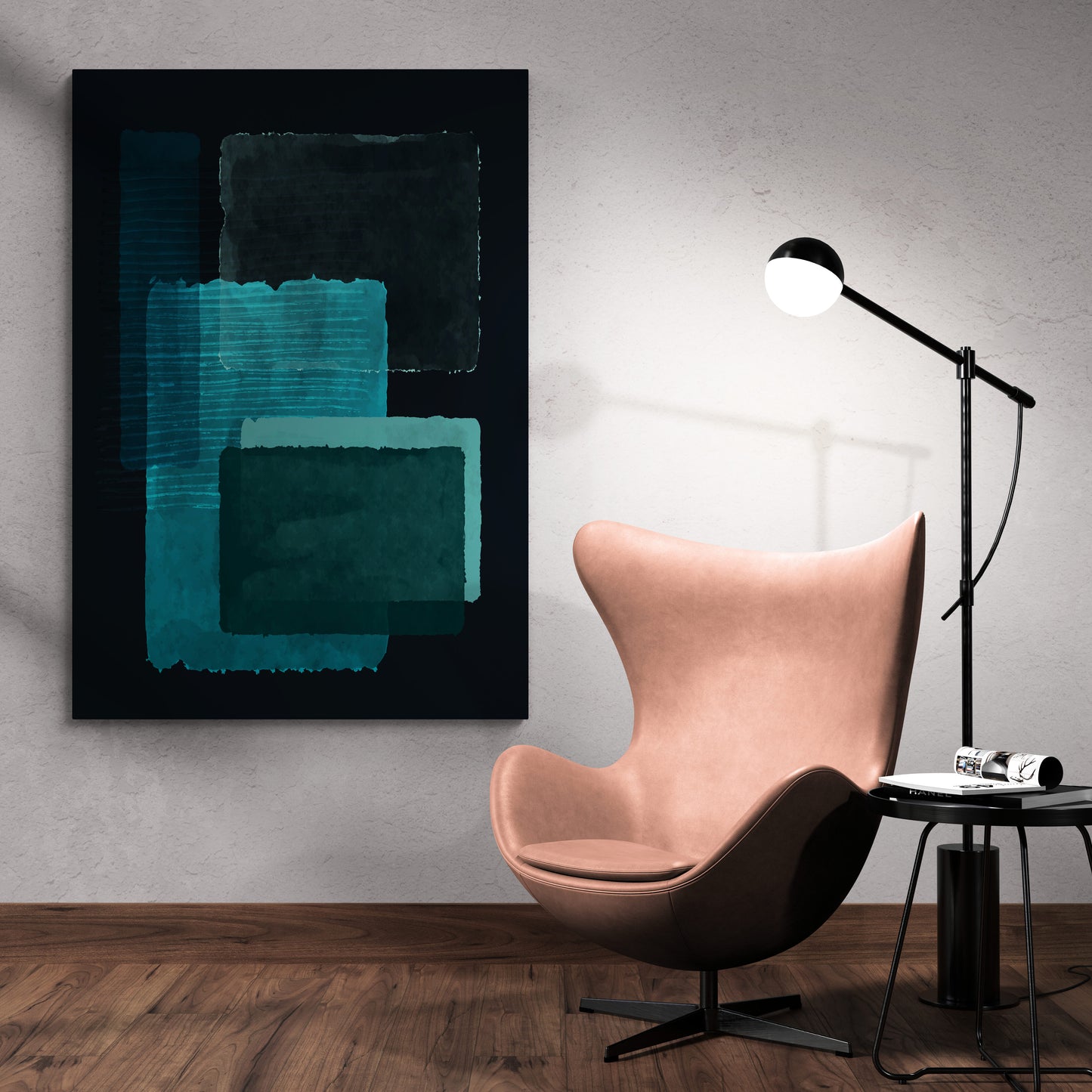 Mark Rothko Black Turquoise Canvas Art