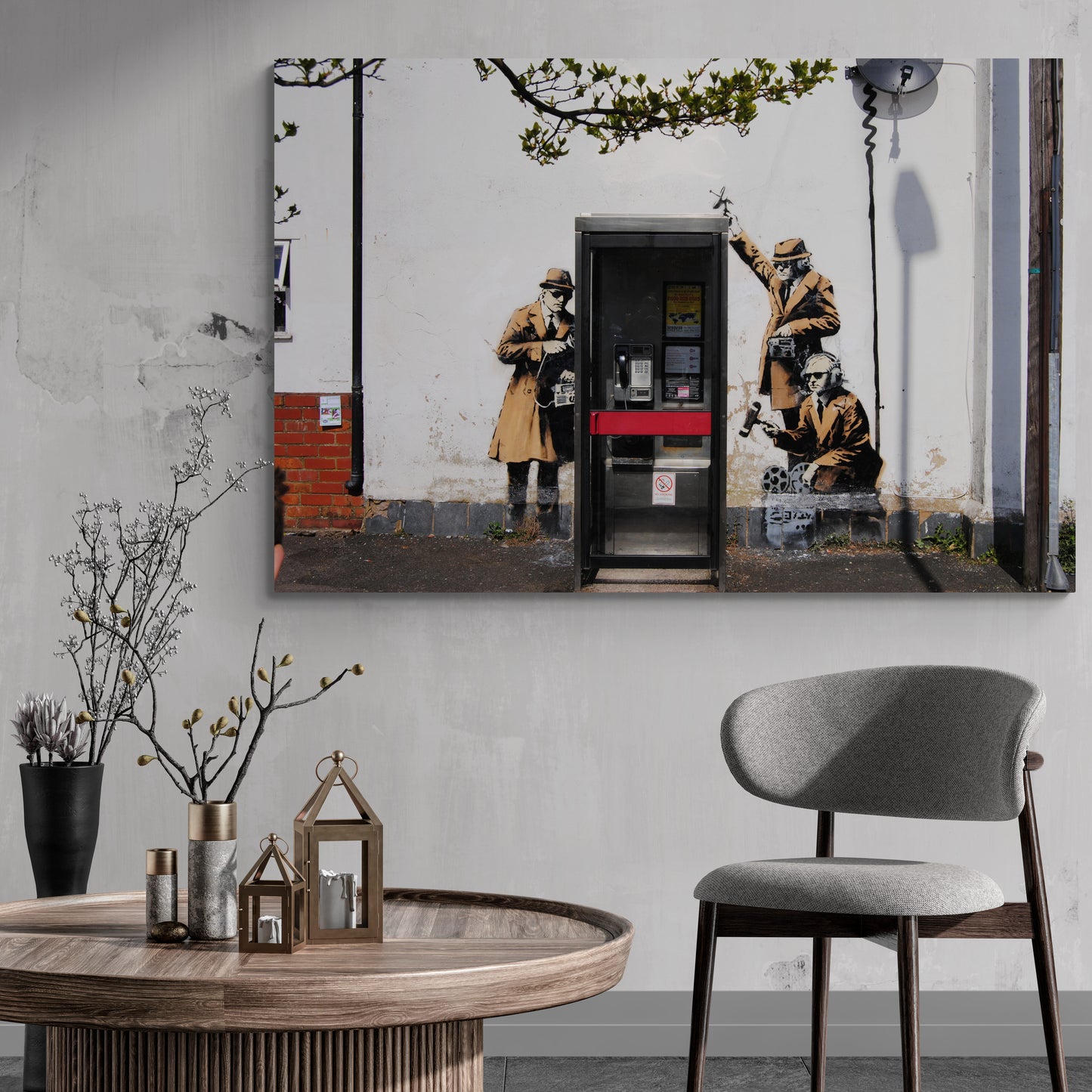 Banksy Cheltenham Telephone Box Wall Art