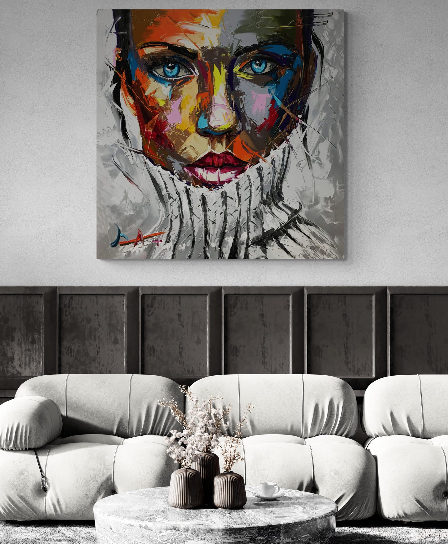 Colorful Girl Abstract Wall Art Canvas