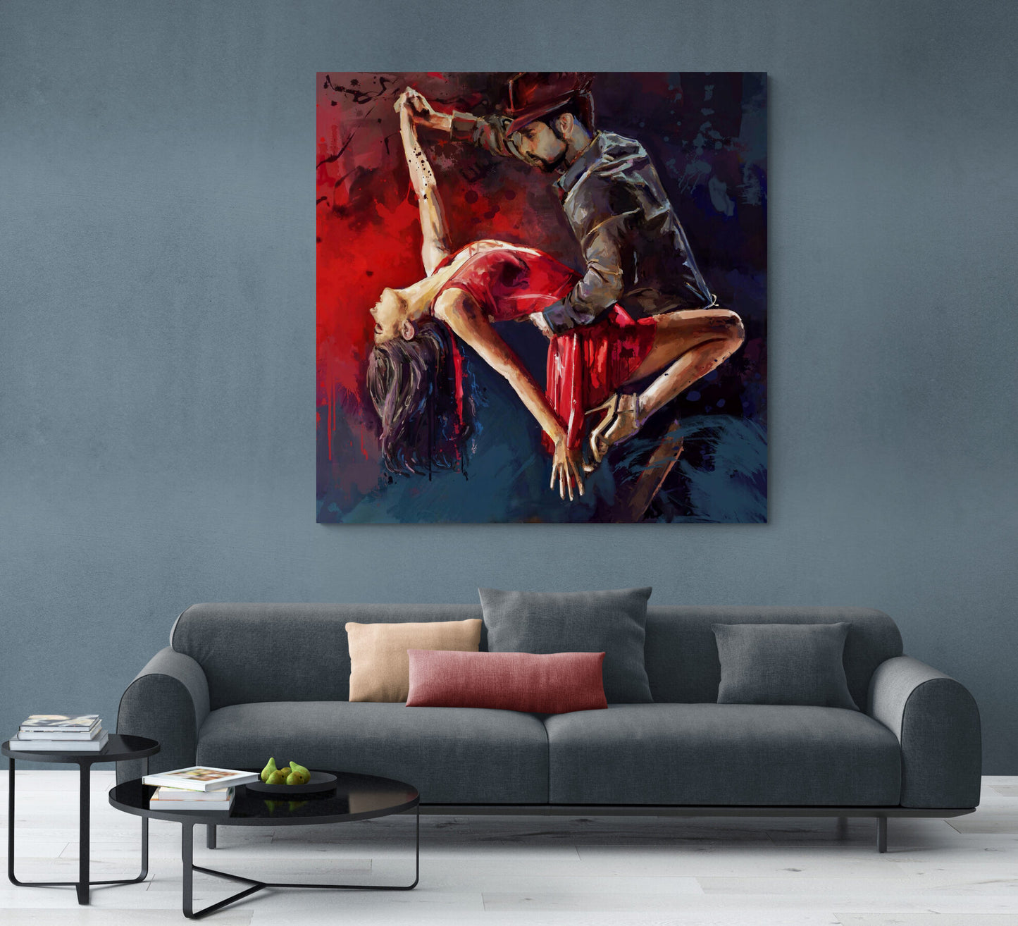 Tango Dancing Painting Canvas Print