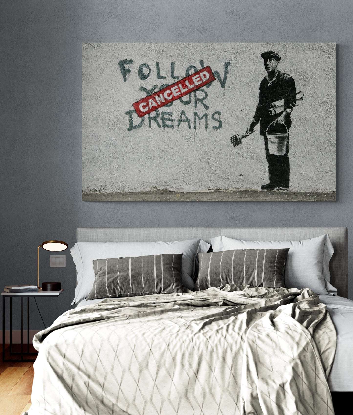 Banksy Follow Your Dreams Cancelled Art Canvas