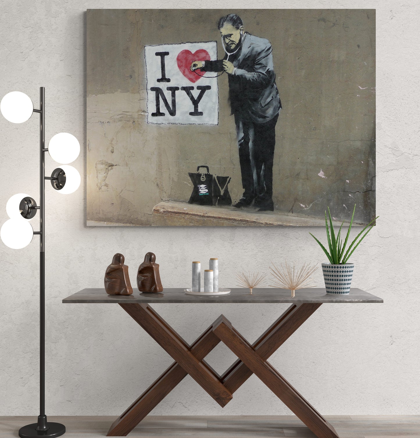 Banksy I love NY Art Canvas