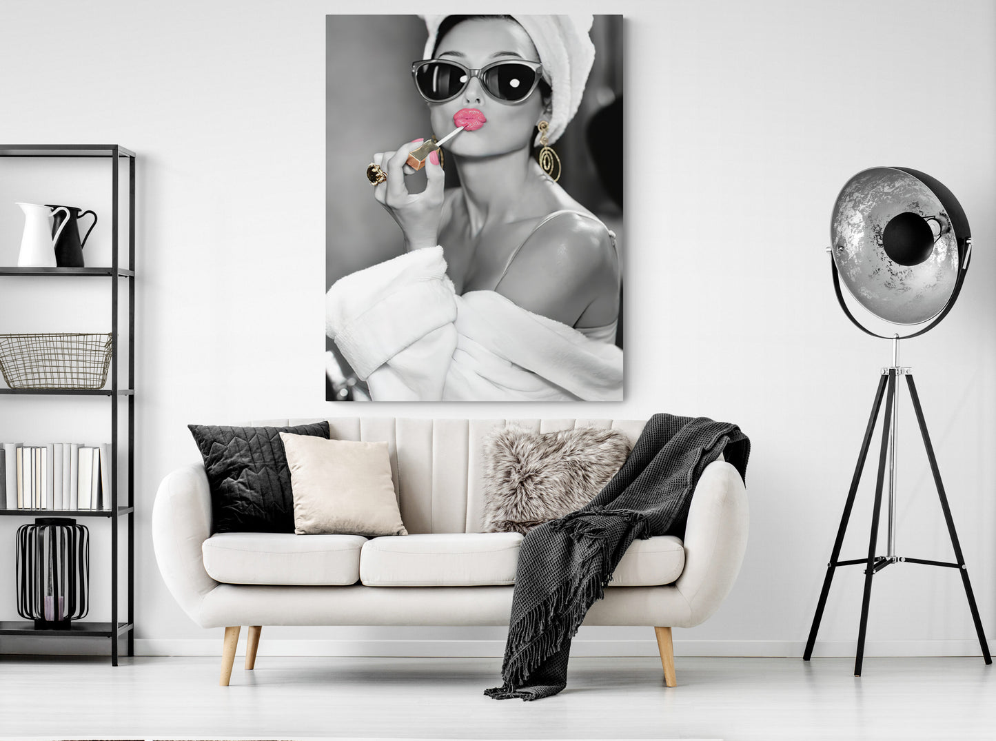 Audrey Hepburn Make Up Canvas Art