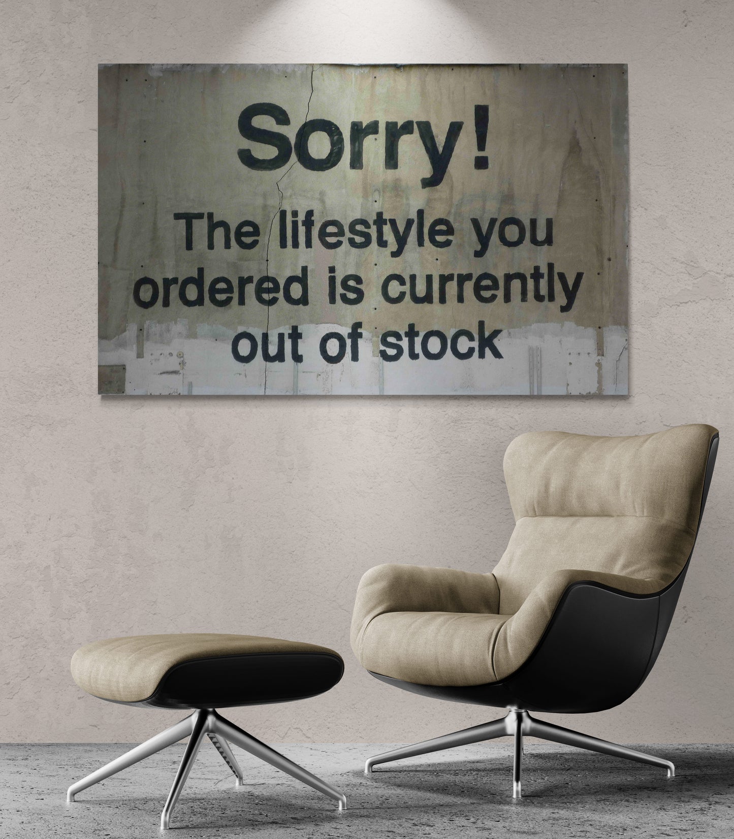 Banksy Sorry The Lifestyle You Ordered Is Currently Out Of Stock Art Canvas