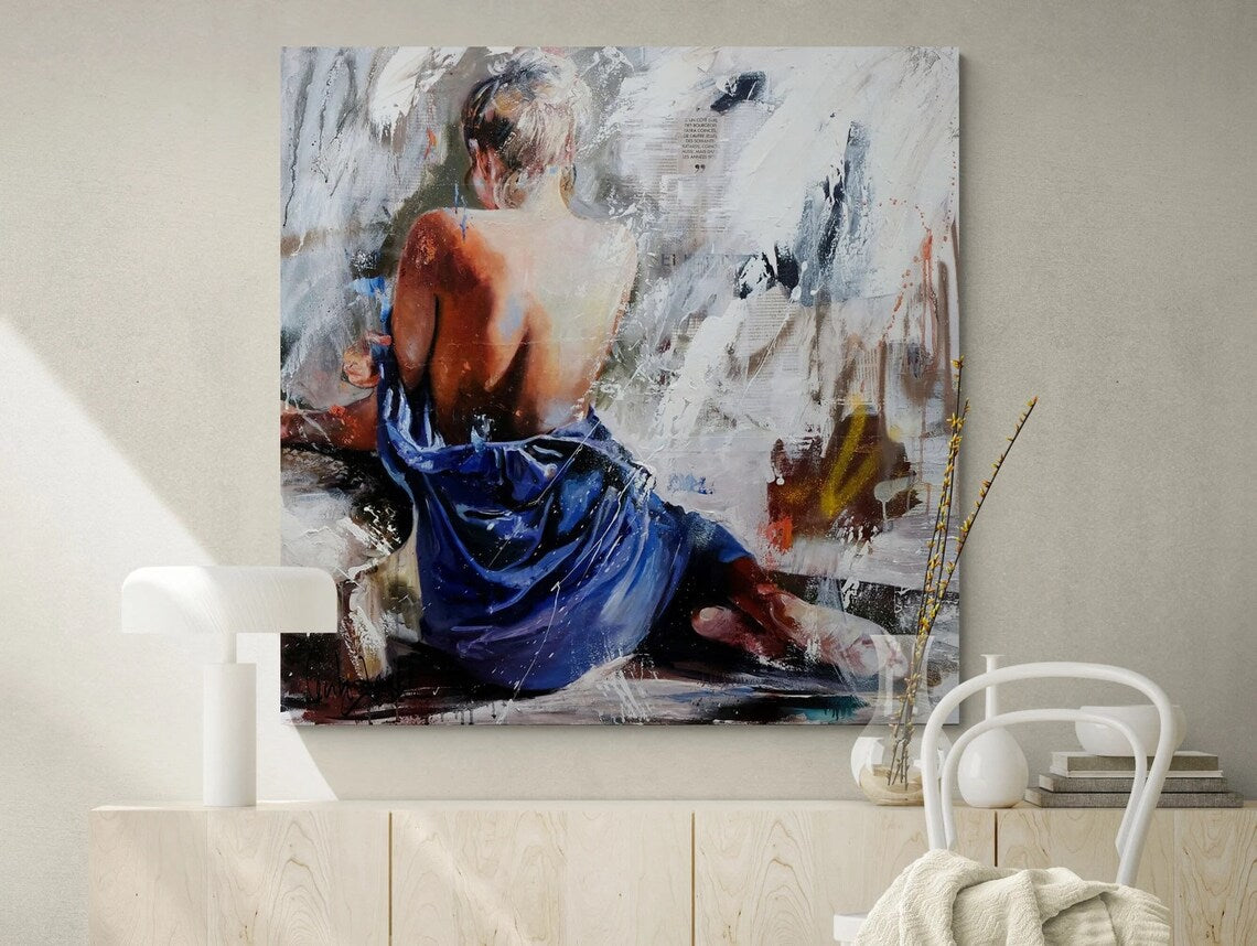Nude Lady Paint Canvas Art