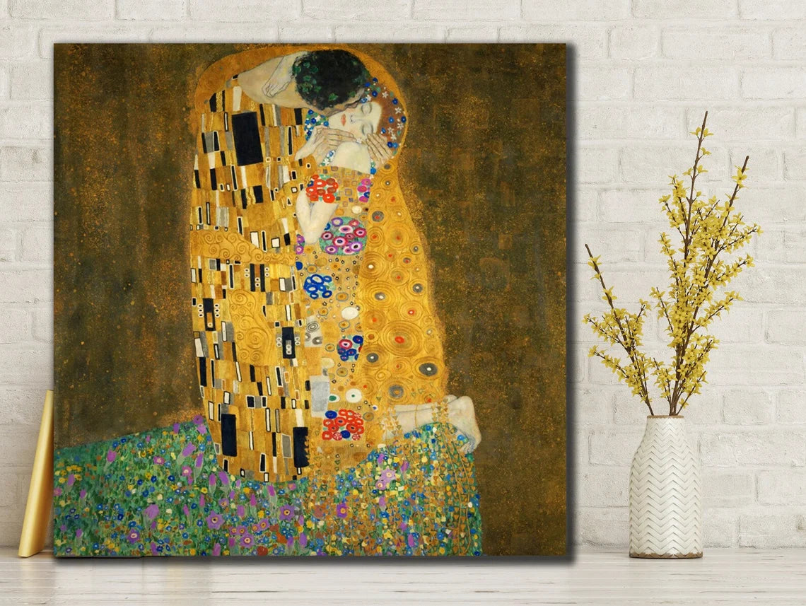 The Kiss Gustav Klimt Art Print Canvas