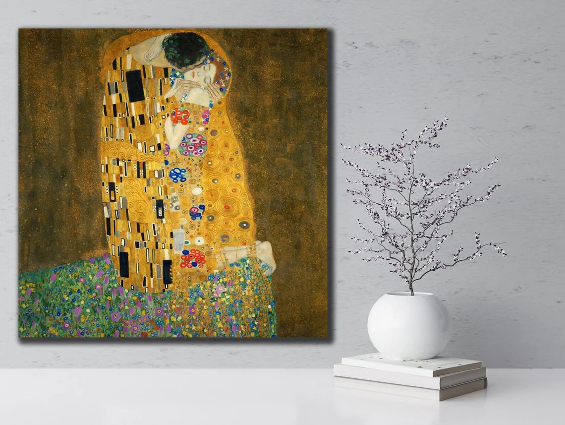 The Kiss Gustav Klimt Art Print Canvas