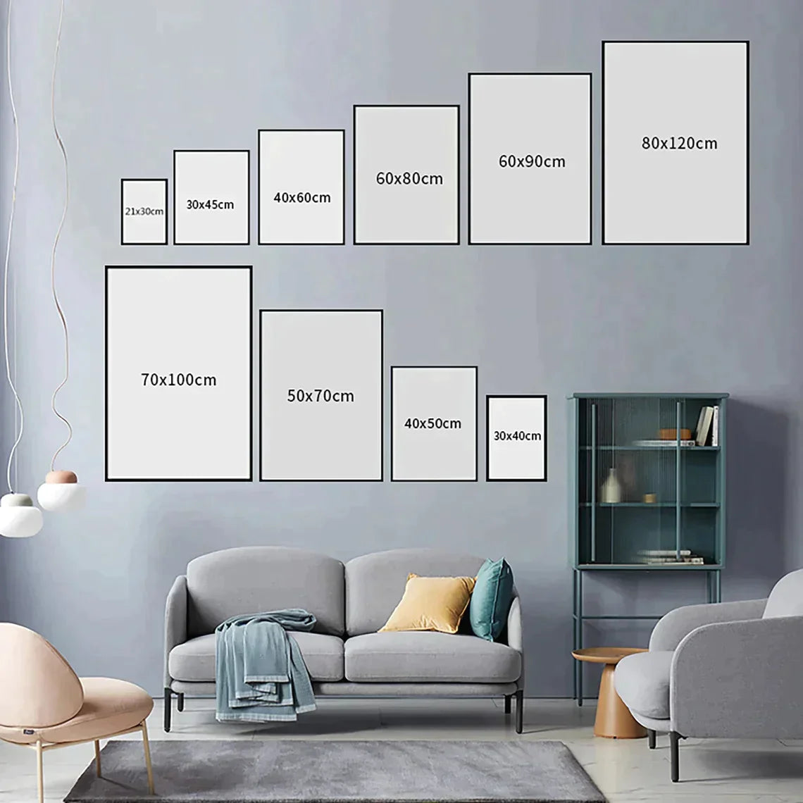 Feather and Birds Grey Canvas Art