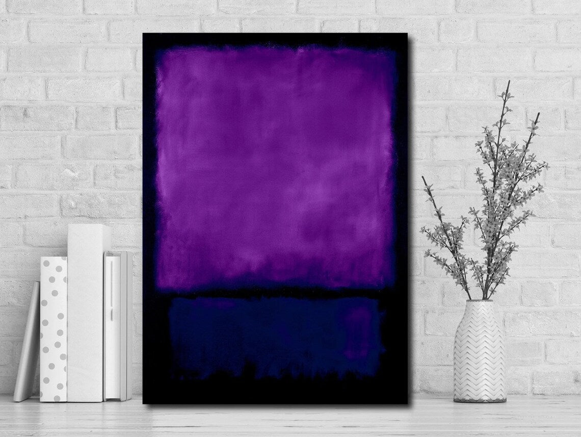 Mark Rothko Purple and Black Canvas Art