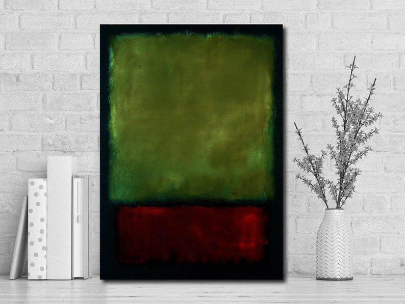 Mark Rothko Green ,Red Canvas Art