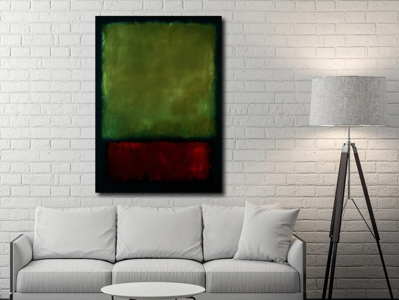 Mark Rothko Green ,Red Canvas Art