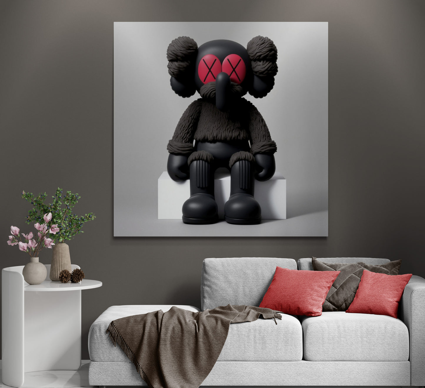 Kaws Hypebeast Sitting on the Box Art Canvas