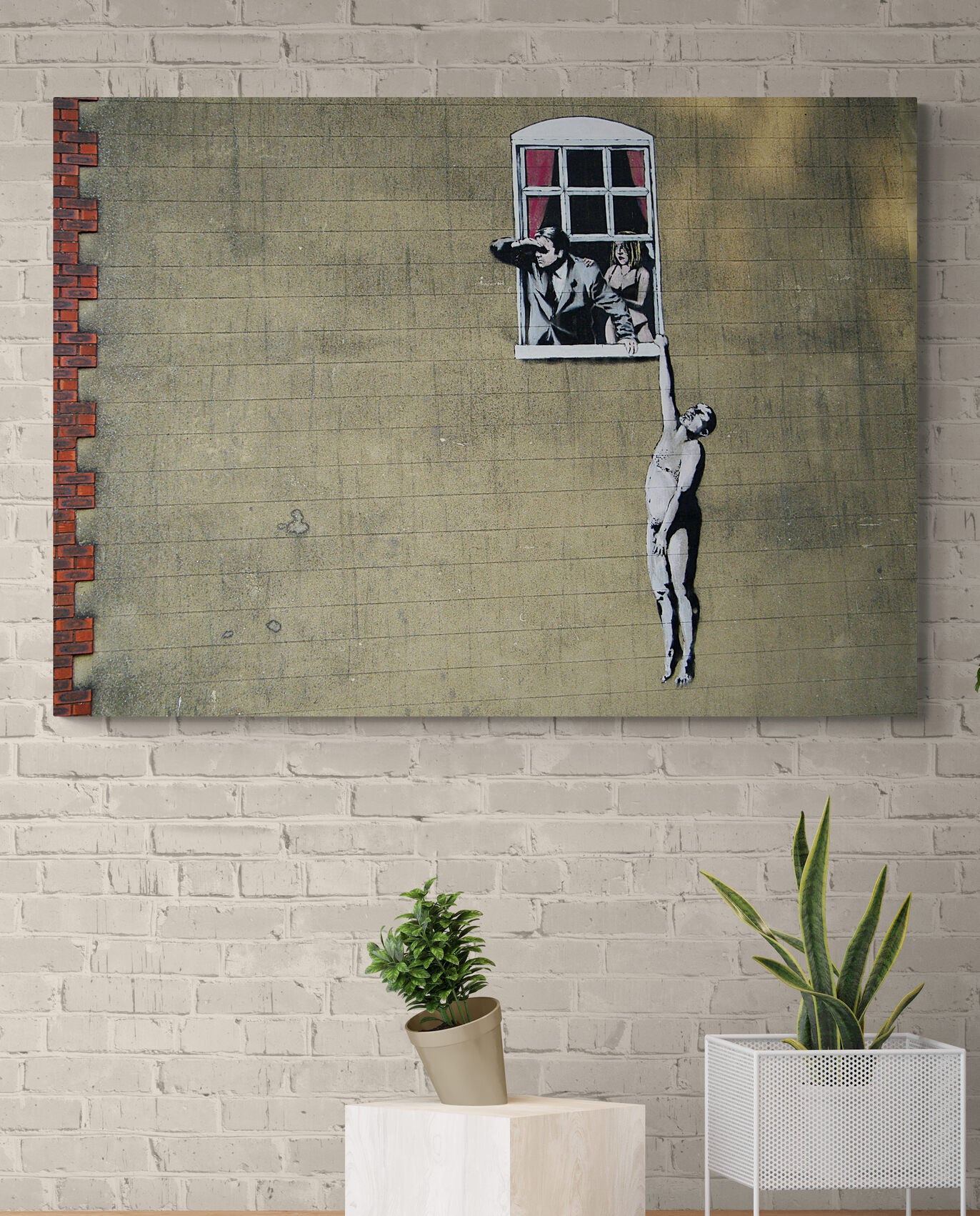 Banksy Cheating Wife Street Art Canvas