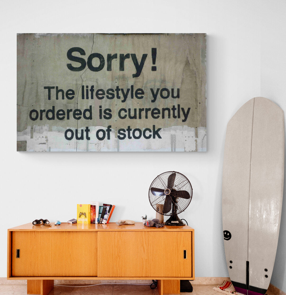 Banksy Sorry The Lifestyle You Ordered Is Currently Out Of Stock Art Canvas