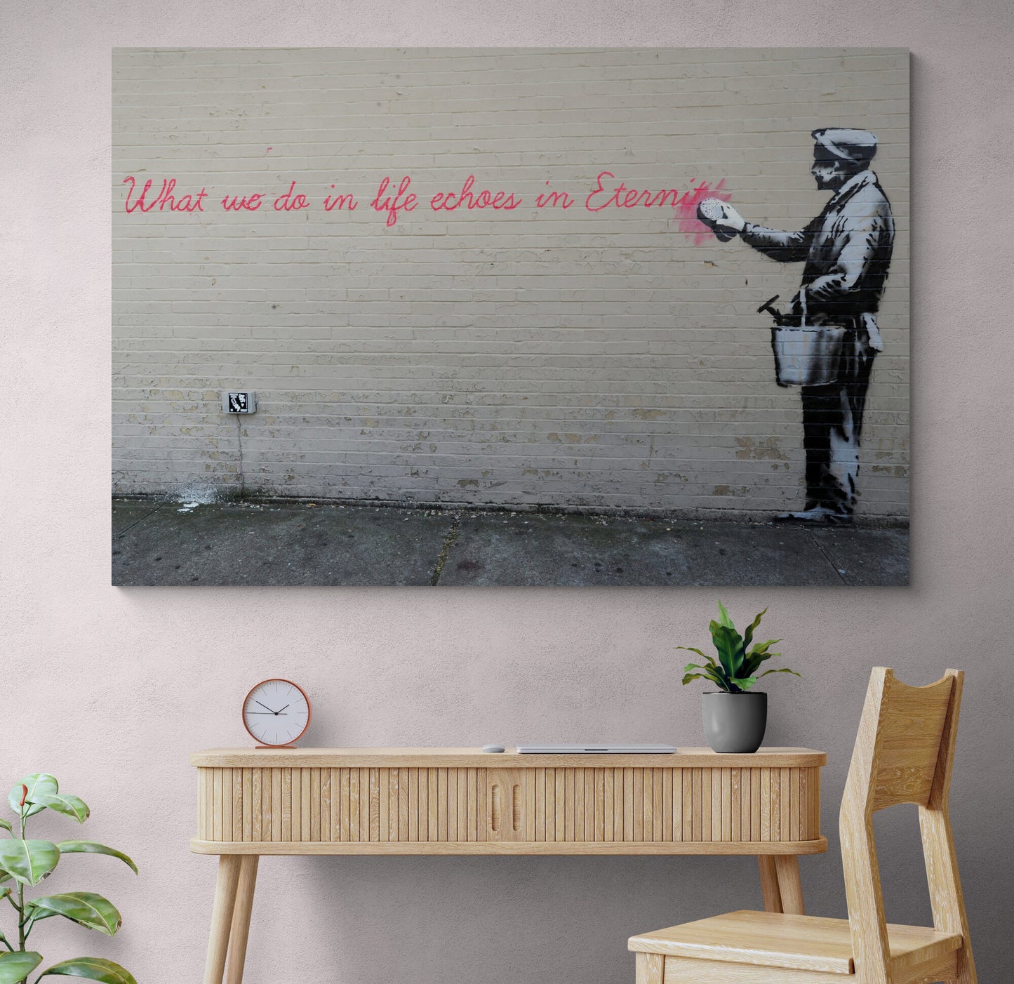 Banksy What We Do in Life Art Canvas
