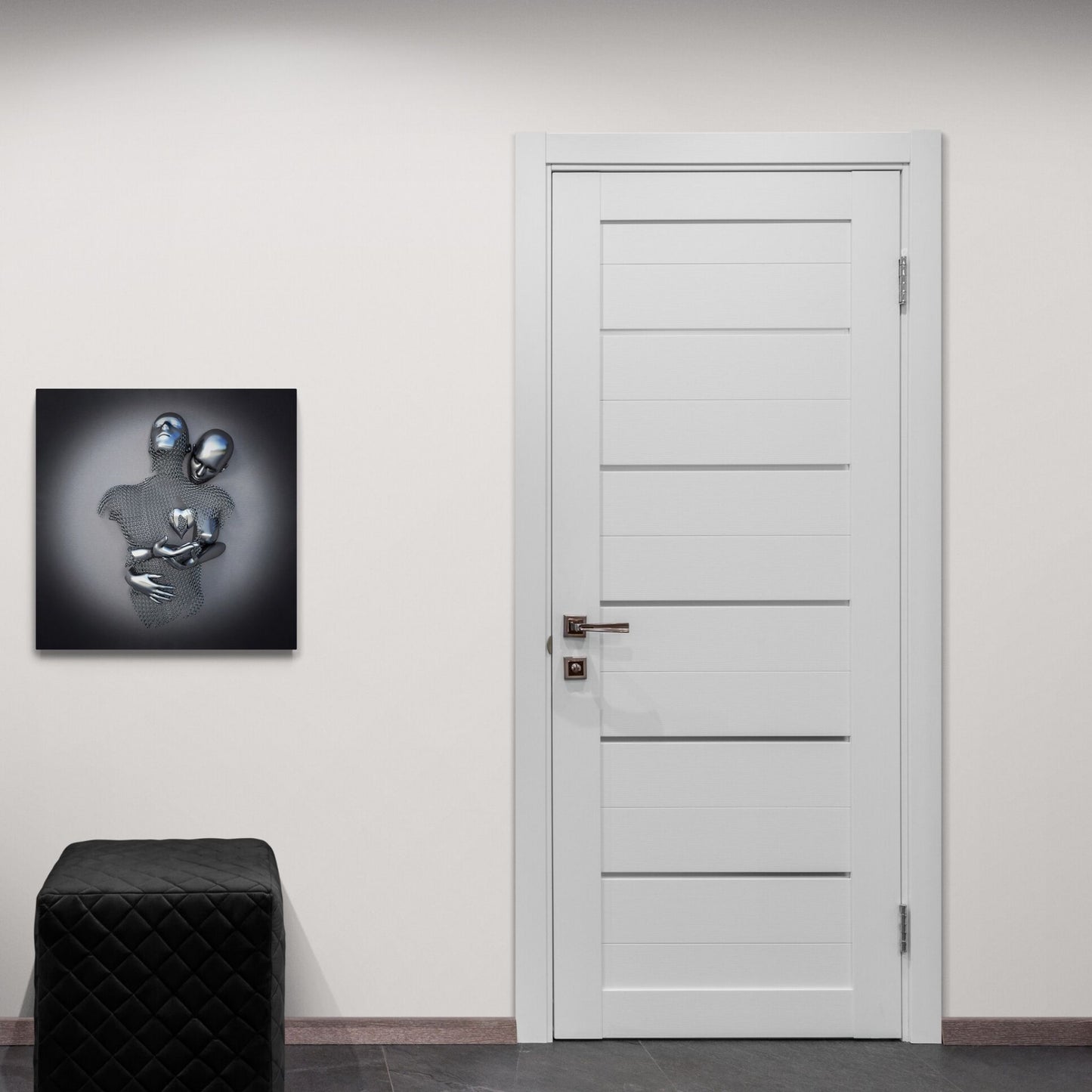 3D Effect Heart of Man Canvas Love Heart Canvas Wall Art
