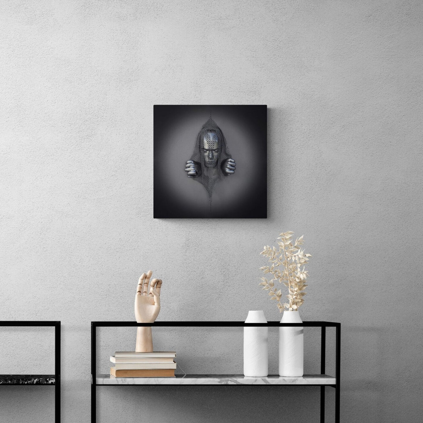 3D Effect Warrior Man Canvas Art