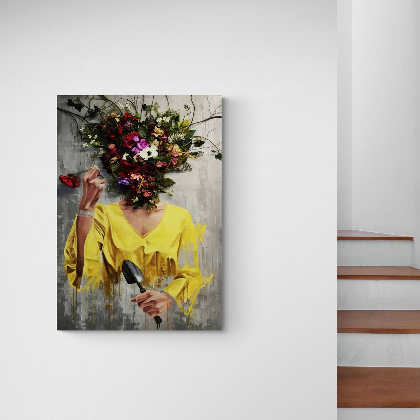 Flower Head Woman Canvas
