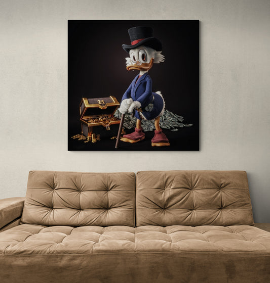 Duck and Dollar Wall Art Canvas