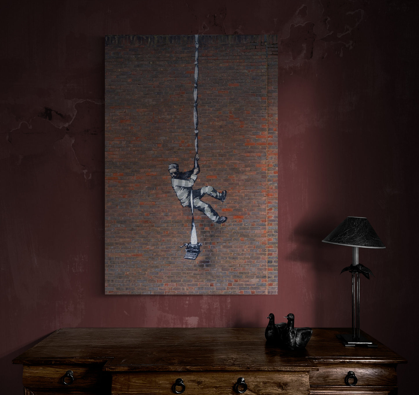 Banksy Prison Escape Mural Art Canvas