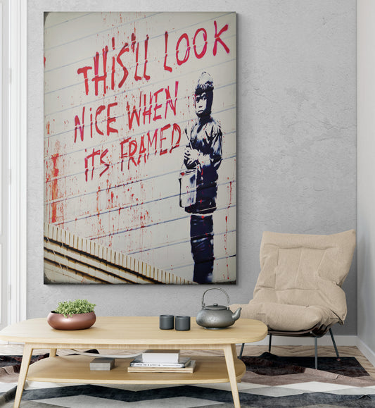 Banksy This will look nice When its framed Art Canvas