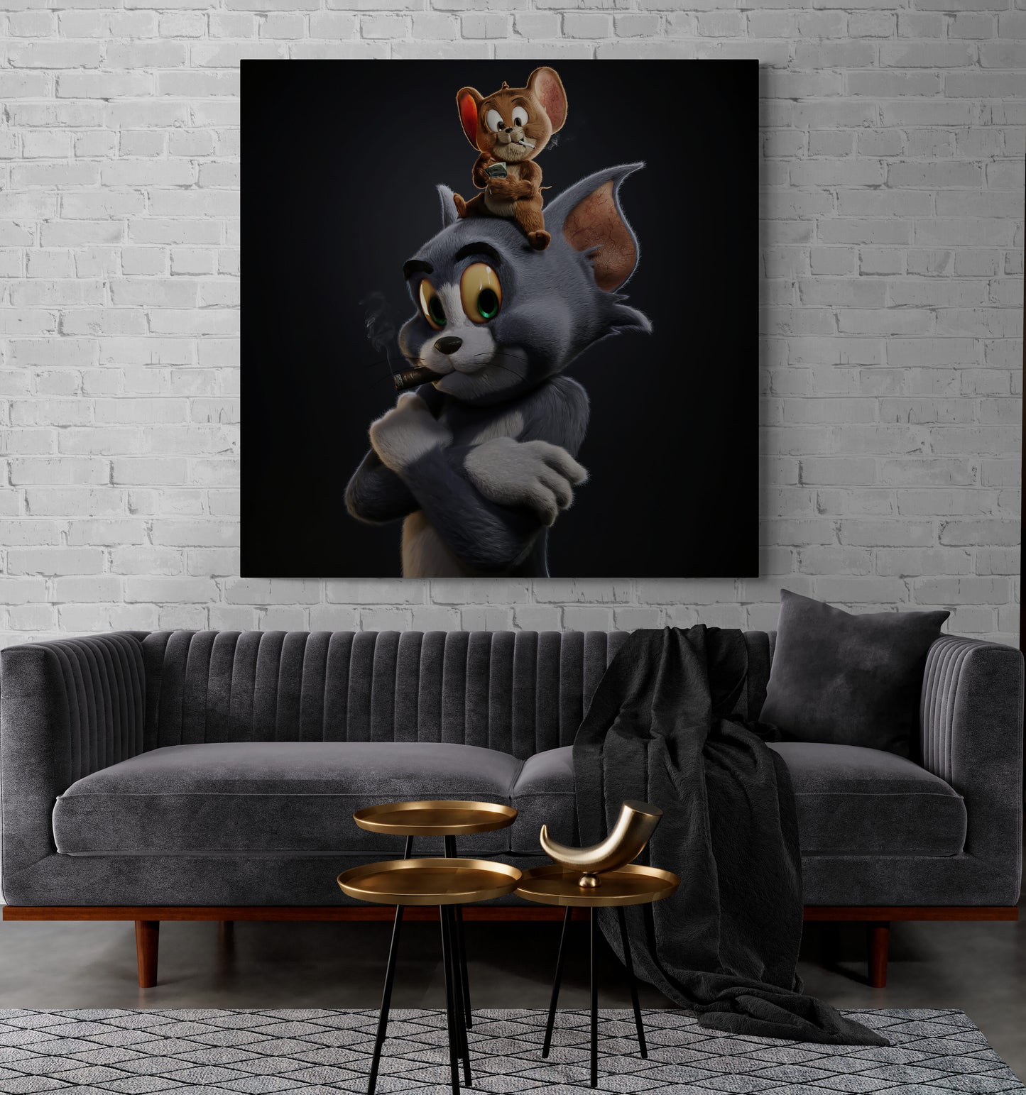 Tom and Jerry Wall Art Canvas