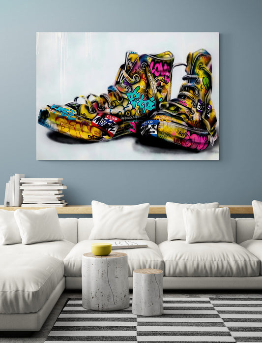 Banksy Converse Graffiti Canvas Art