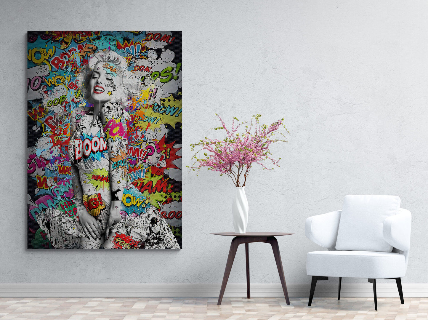 Marilyn Monroe Graffiti Canvas Art