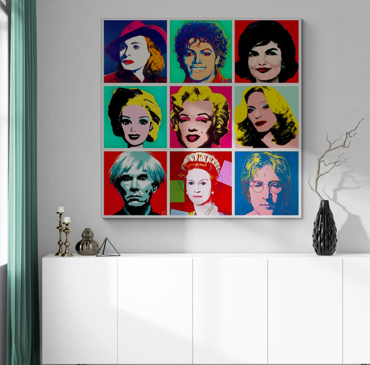 Collage Andy Warhol Art Print Canvas