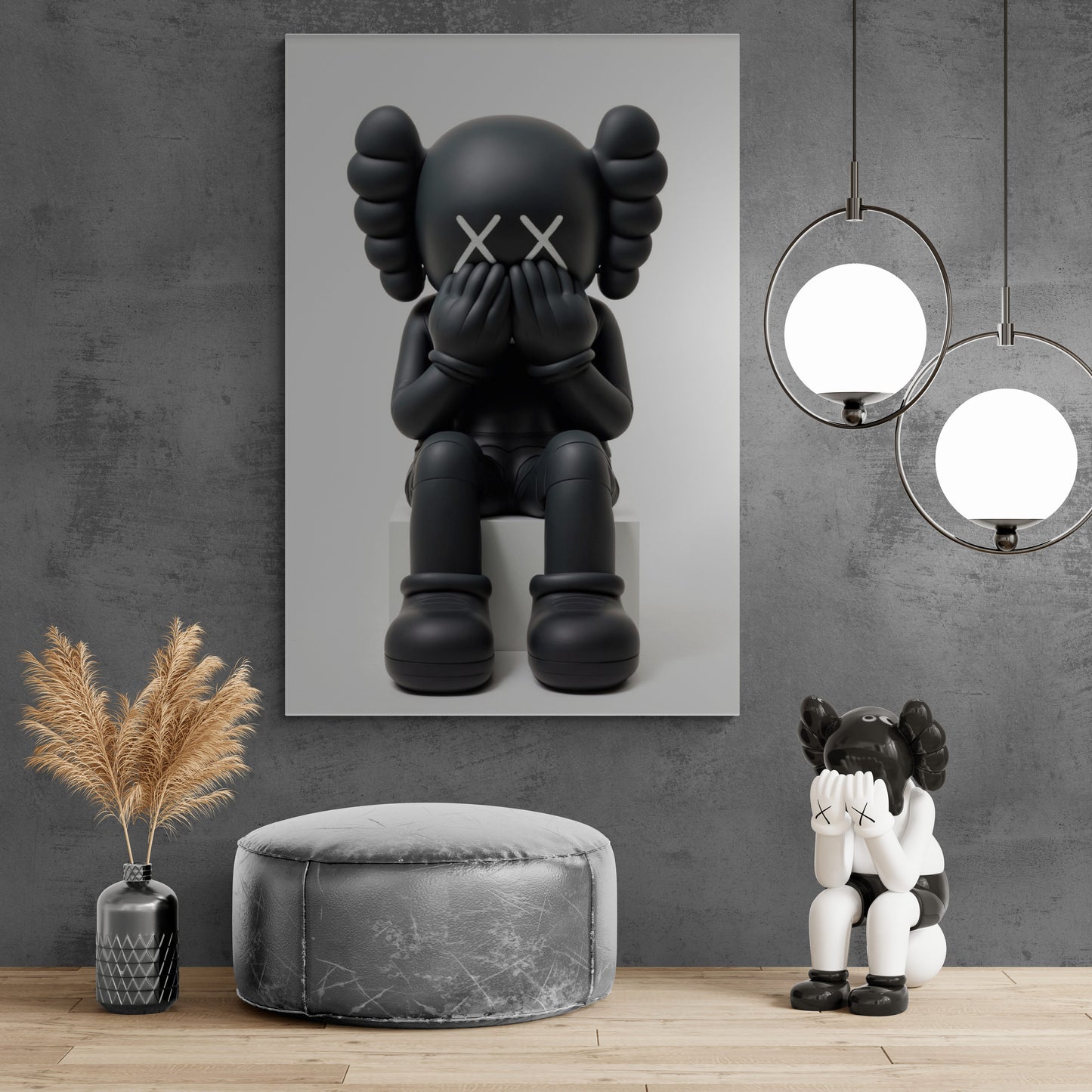 Kaws Hypebeast Hands on Mouth Art Canvas