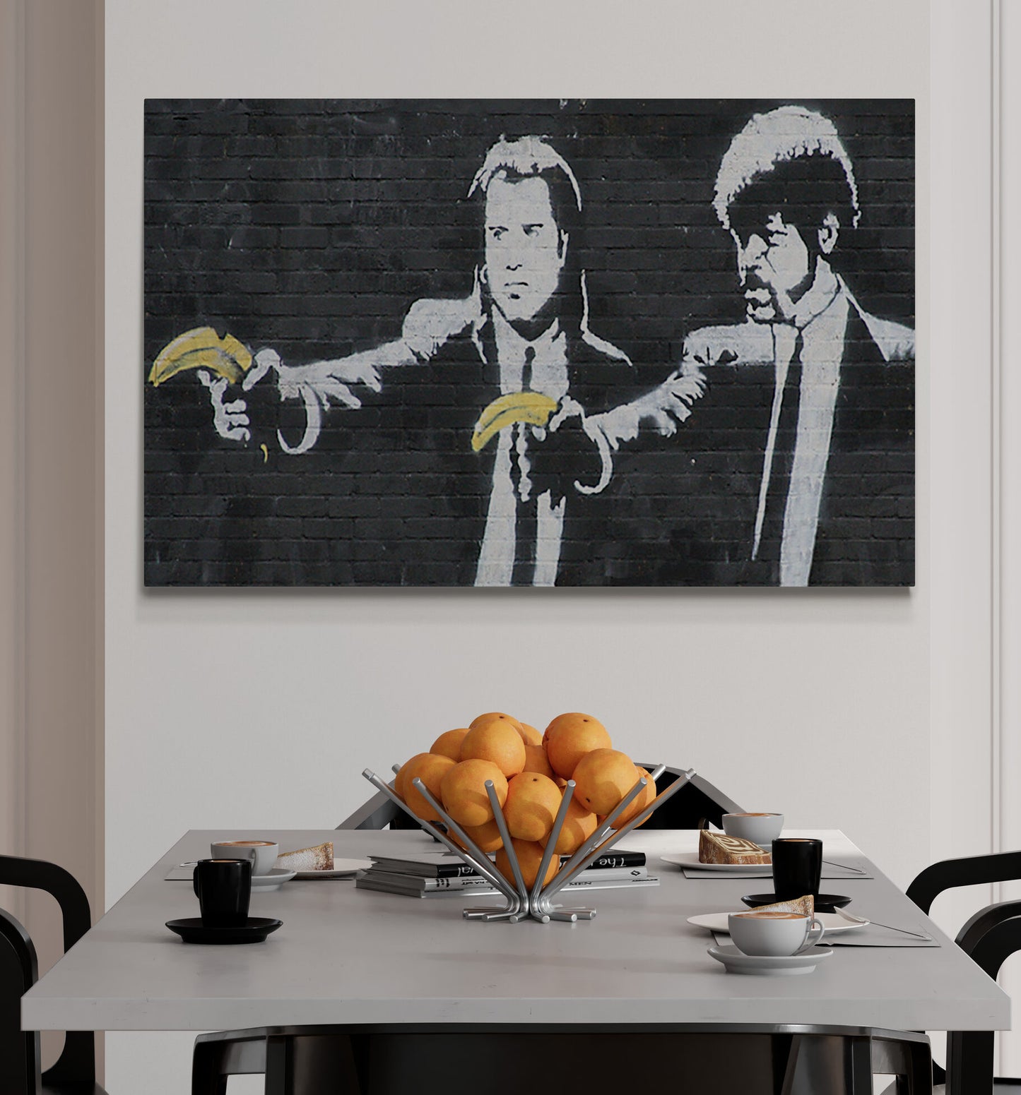 Banksy Pulp Fiction Banana Guns Canvas
