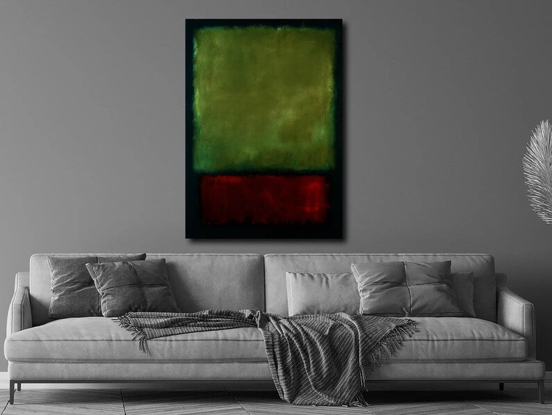 Mark Rothko Green ,Red Canvas Art