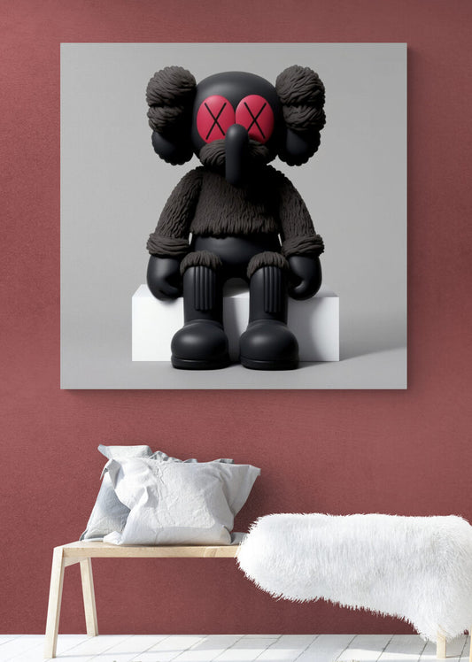 Kaws Hypebeast Sitting on the Box Art Canvas