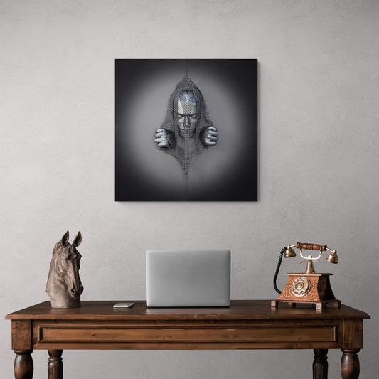 3D Effect Warrior Man Canvas Art