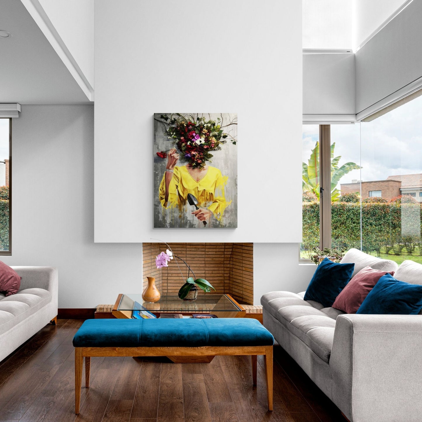 Flower Head Woman Canvas