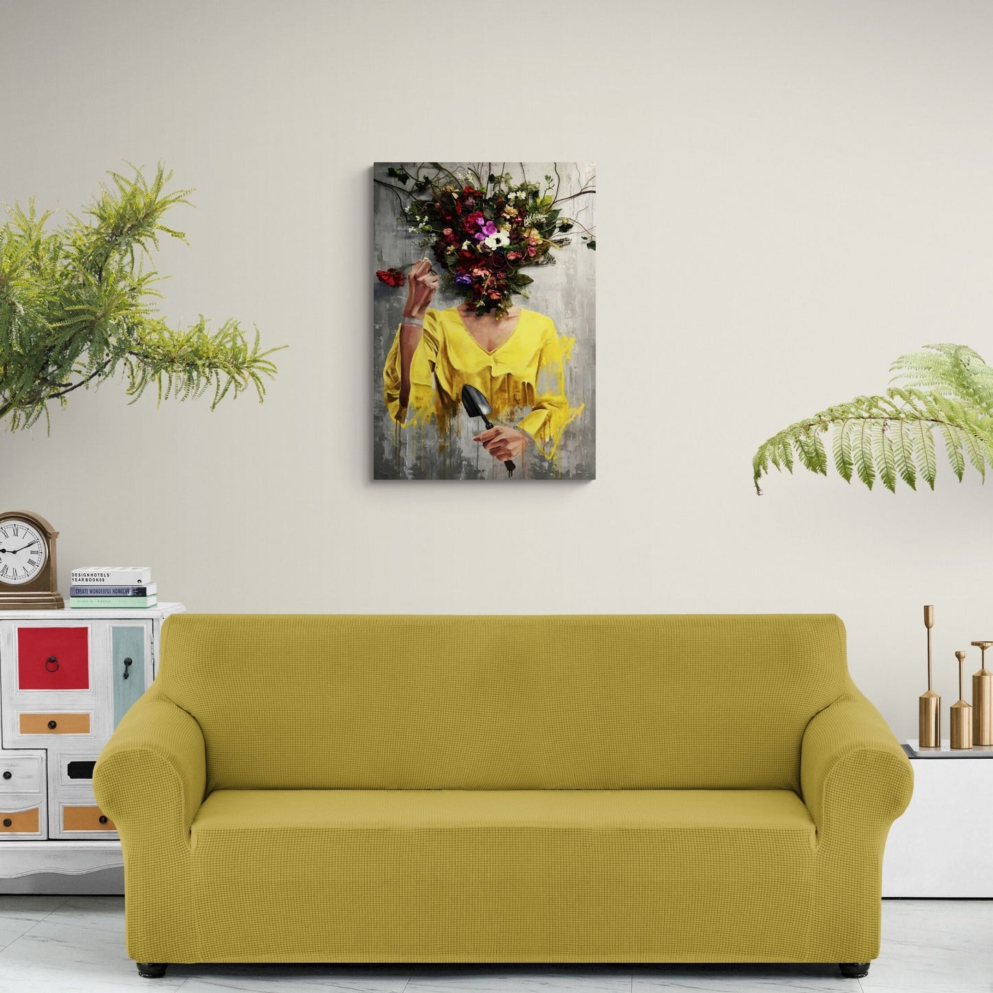 Flower Head Woman Canvas